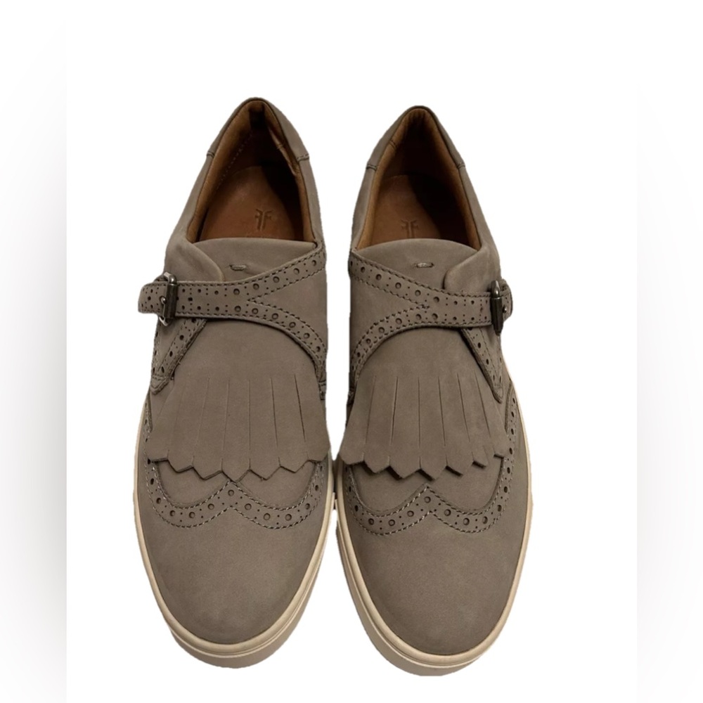 Frye Gemma Gray Kilte Slip on Suede fringe Size 9.5